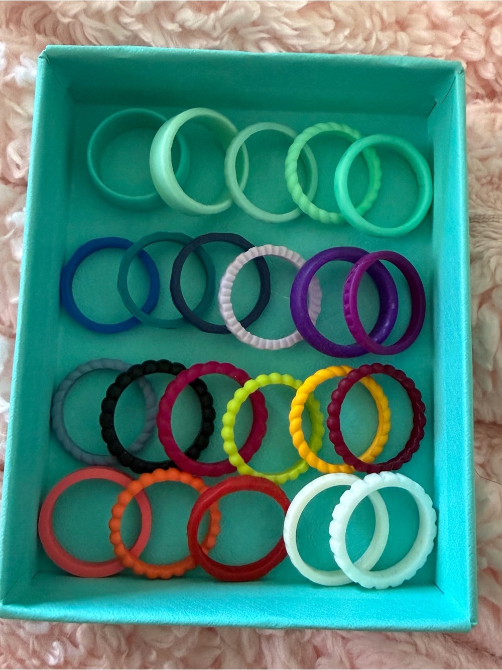 Women’s QALO Silicone Rings Bundle of 22